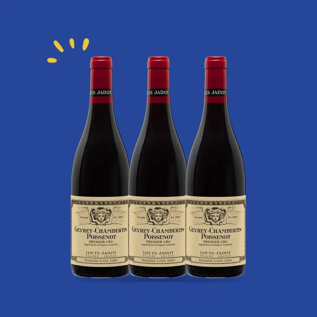 Lot de 3 bouteilles Gevrey-Chambertin 1er Cru Poissenot 2023, Domaine Louis Jadot
