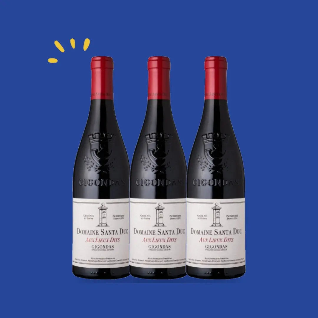 Lot de 3 bouteilles Gigondas Aux Lieux-Dits 2021, Santa Duc