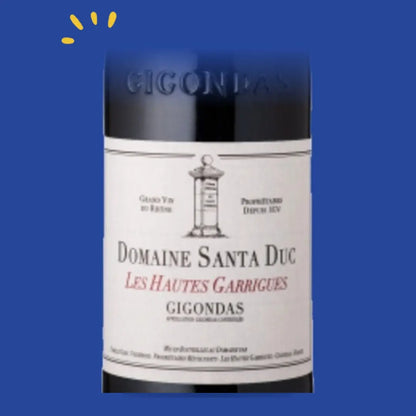 Étiquette Gigondas Les Hautes Garrigues 2021, Santa Duc