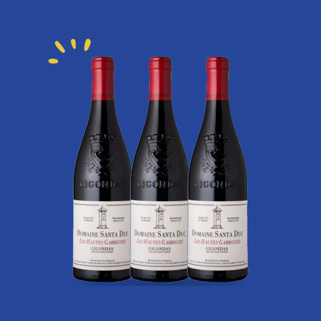 Lot de 3 bouteilles Gigondas Les Hautes Garrigues 2021, Santa Duc