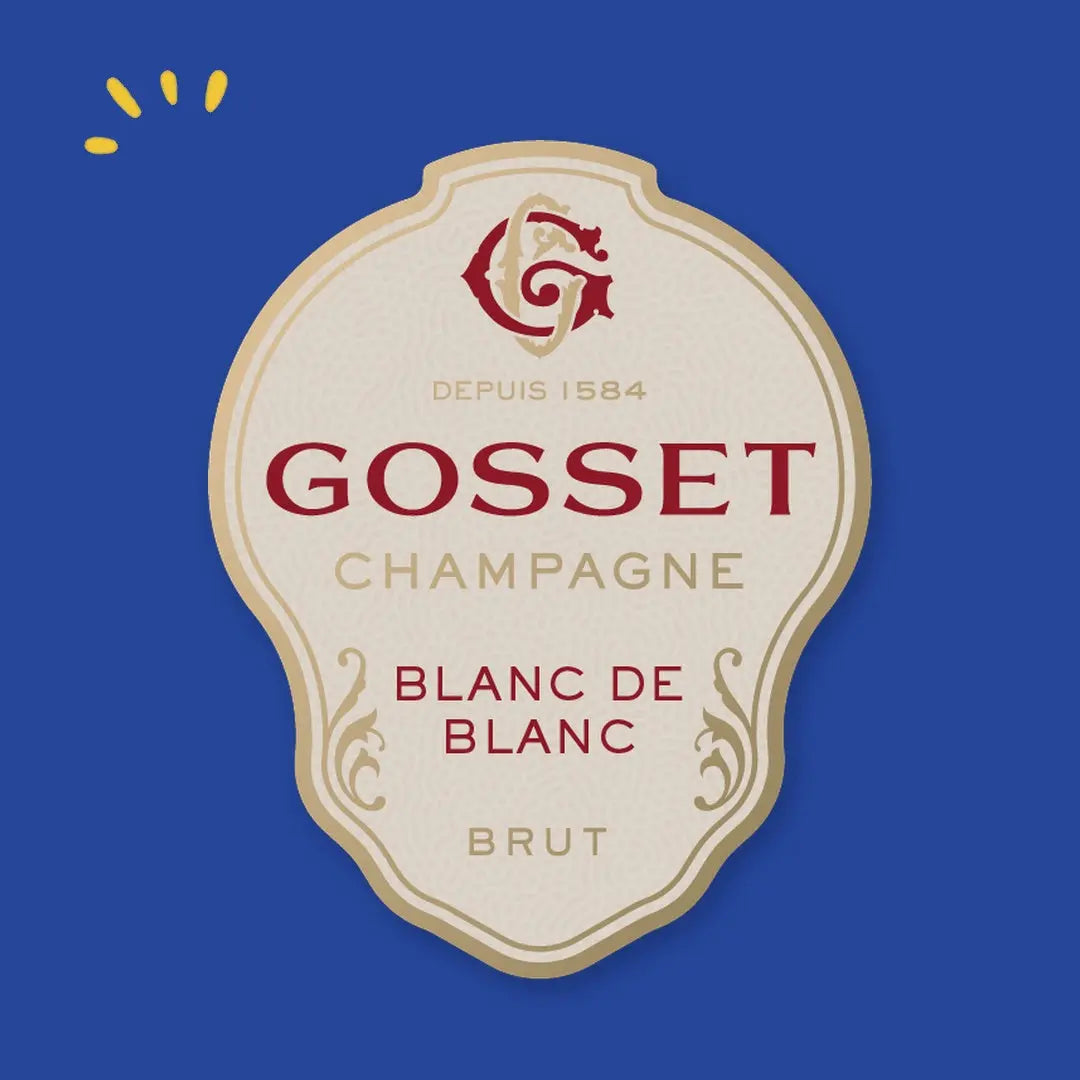 Gosset Blanc de Blancs, étiquette