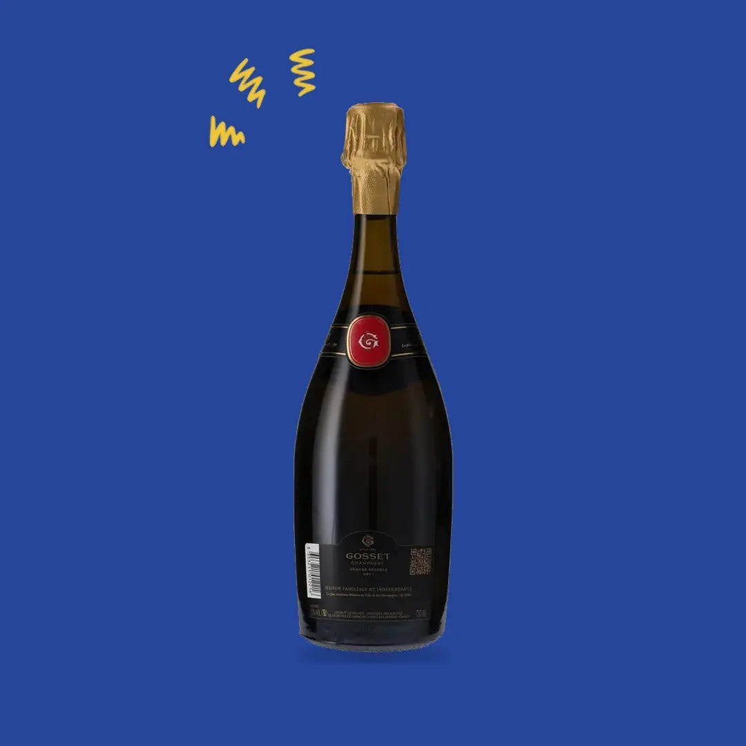 Gosset Grande Réserve Brut, dos de la bouteille
