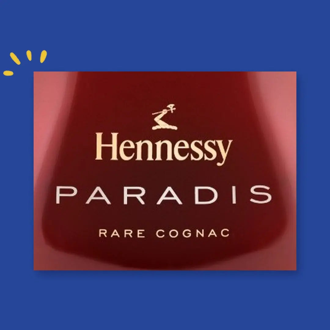 Étiquette Hennessy Paradis Rare Cognac sur la carafe