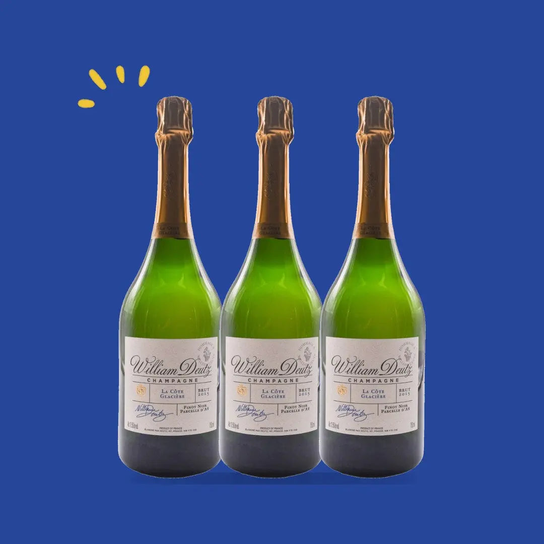 Lot de 3 bouteilles Hommage à William Deutz La Côte Glacière 2018 Magnum