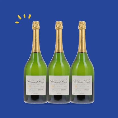 Lot de 3 bouteilles Hommage à William Deutz Meurtet 2018 Magnum