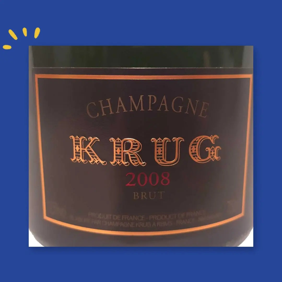 Étiquette Champagne Krug 2008 Brut