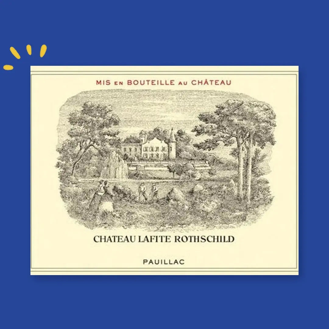 Étiquette Château Lafite Rothschild, Pauillac, mis en bouteille au château