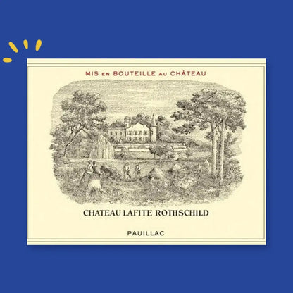 Étiquette Château Lafite Rothschild, Pauillac, mis en bouteille au château