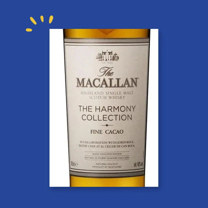 Étiquette The Macallan Fine Cacao, Harmony Collection, Jordi Roca