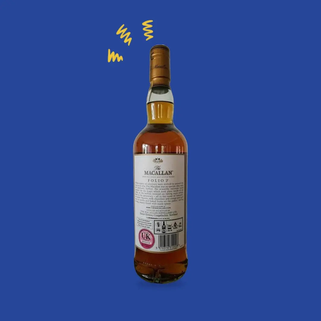 The Macallan Folio 7, dos de la bouteille