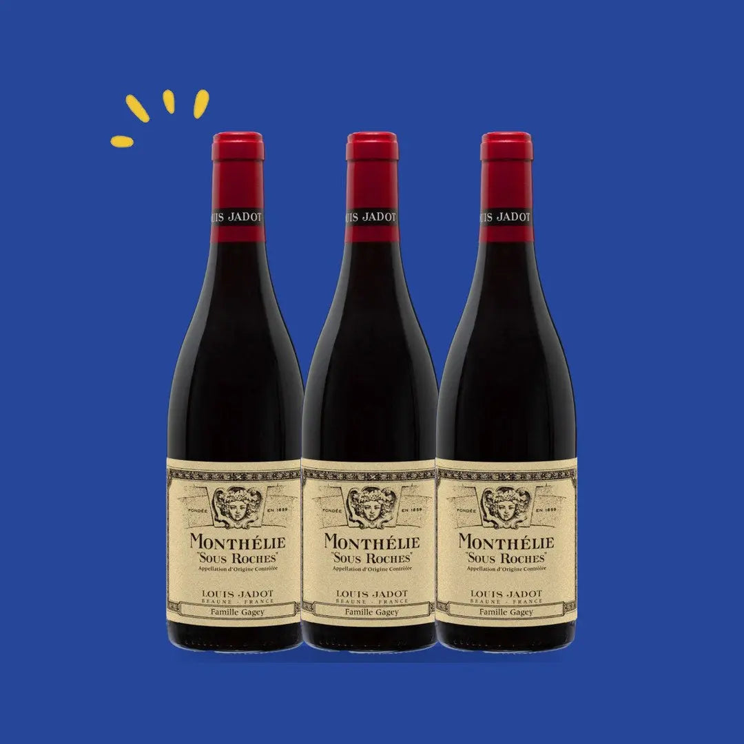 Lot de 3 bouteilles Monthélie Sous Roches, Louis Jadot Famille Gagey
