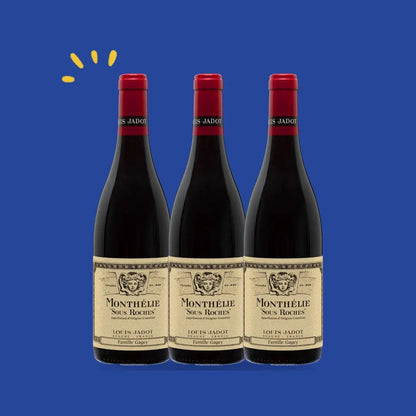 Lot de 3 bouteilles Monthélie Sous Roches, Louis Jadot Famille Gagey