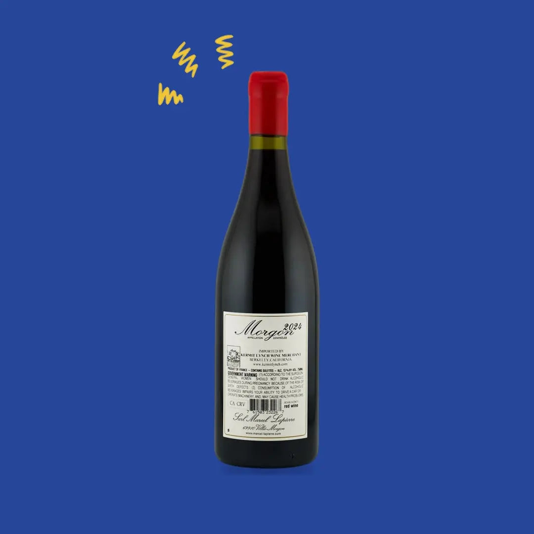 Morgon 2024, Marcel Lapierre, dos de la bouteille