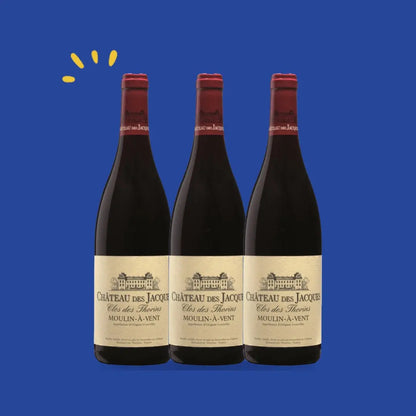 Lot de 3 bouteilles Moulin-à-Vent Clos des Thorins, Château des Jacques