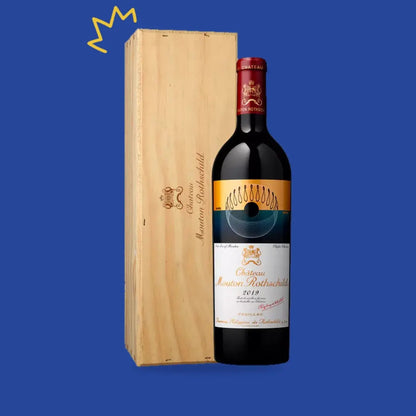Château Mouton Rothschild 2019 avec sa caisse en bois d'origine