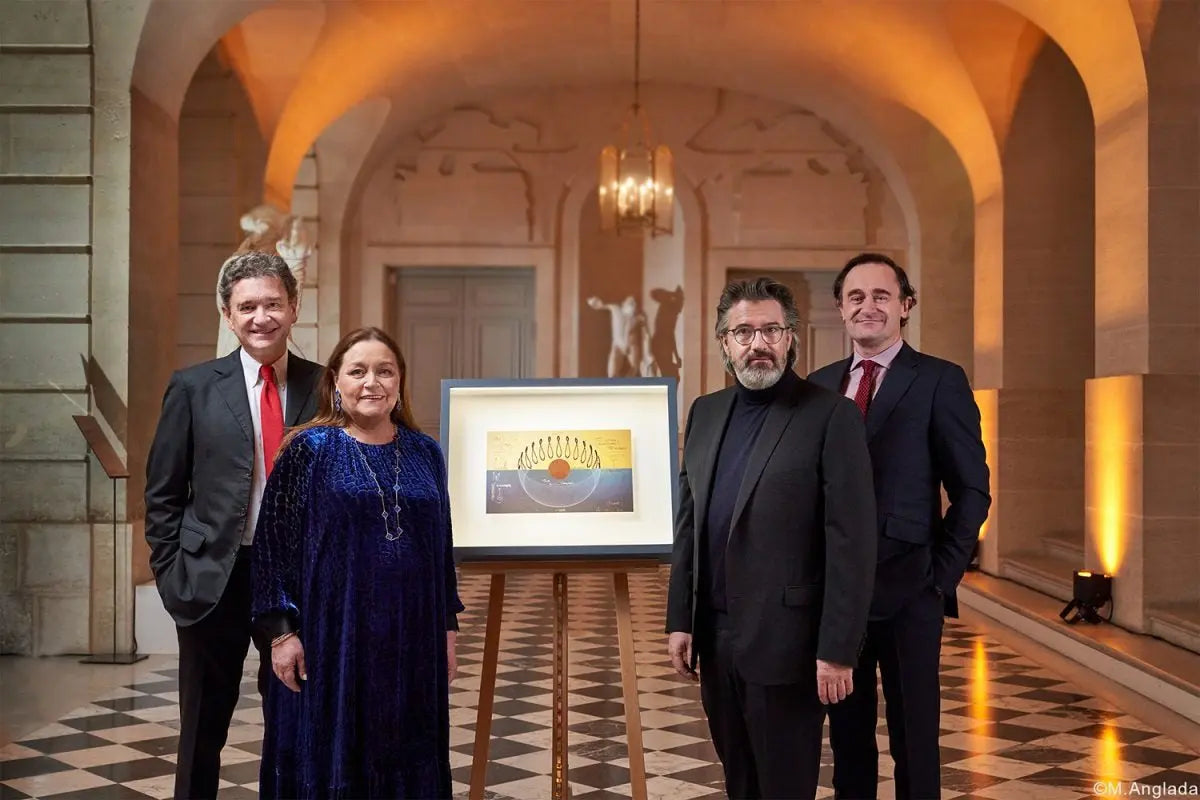 Présentation de l'œuvre d'Olafur Eliasson pour l'étiquette Mouton Rothschild 2019 au château, photo M. Anglada