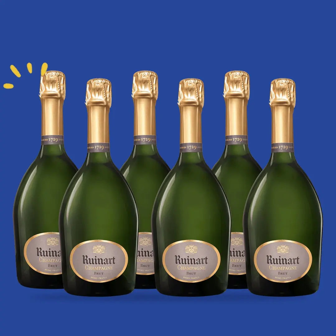 Carton de 6 bouteilles de champagne R de Ruinart Brut
