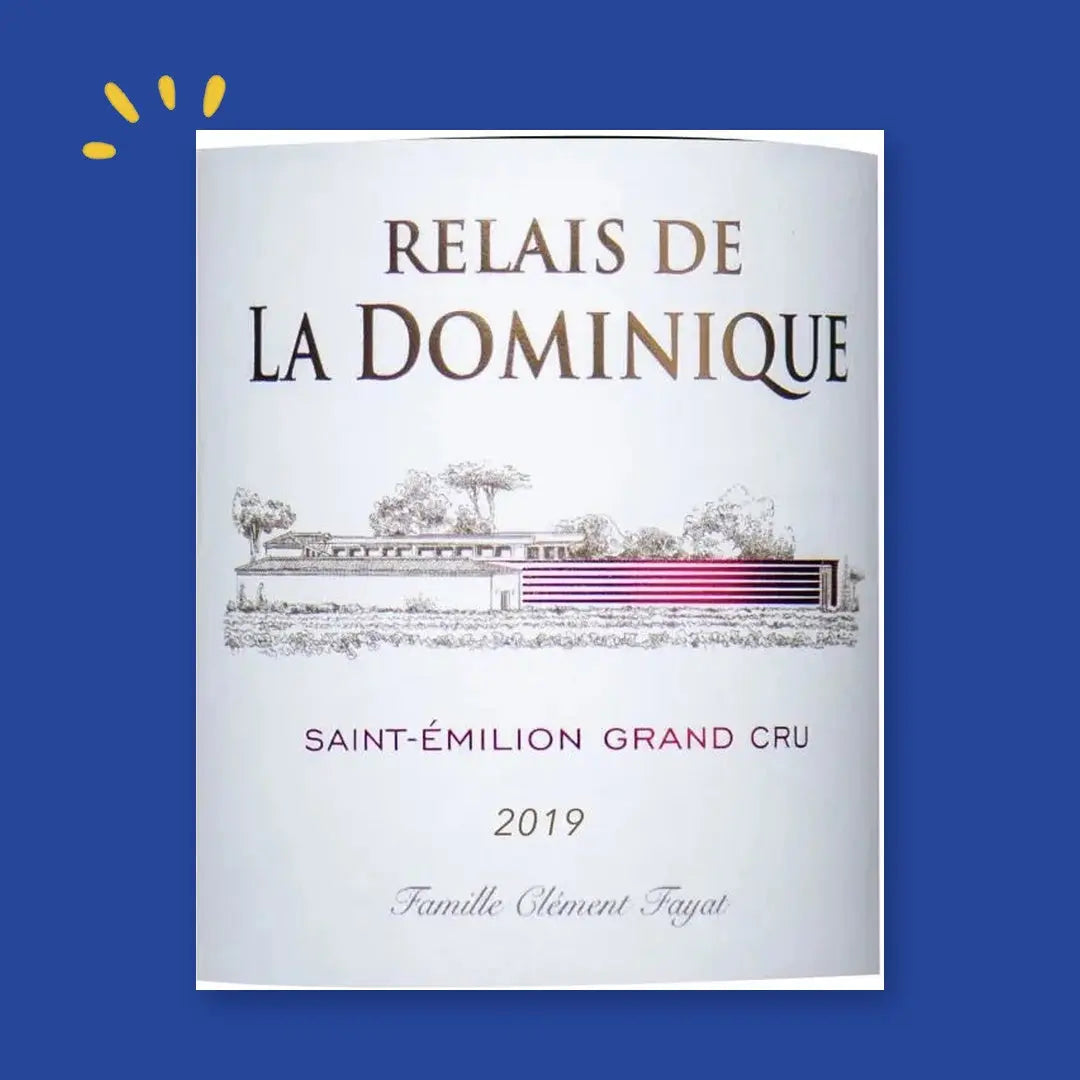 Étiquette Relais de La Dominique, Saint-Émilion Grand Cru, Famille Clément Fayat