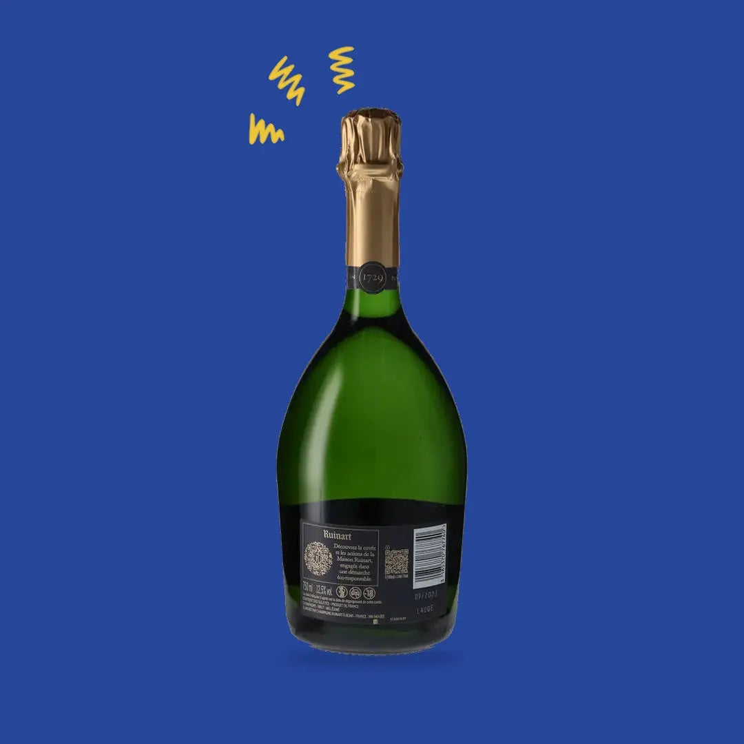 Ruinart Millésimé 2016, dos de la bouteille et contre-étiquette