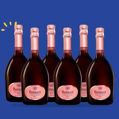 Carton de 6 bouteilles de champagne Ruinart Rosé