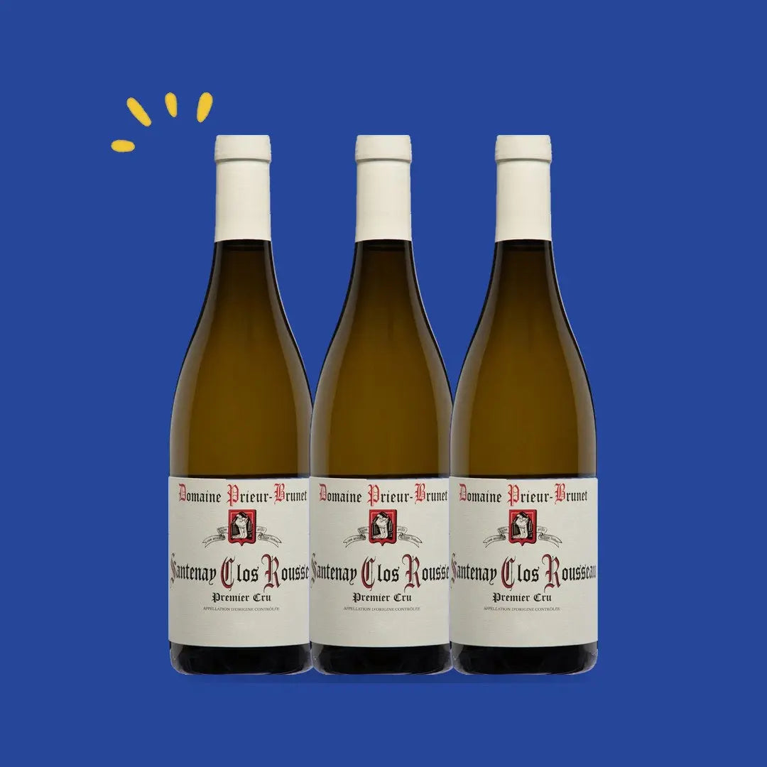 Lot de 3 bouteilles Santenay blanc 1er Cru Clos Rousseau 2022, Domaine Prieur-Brunet