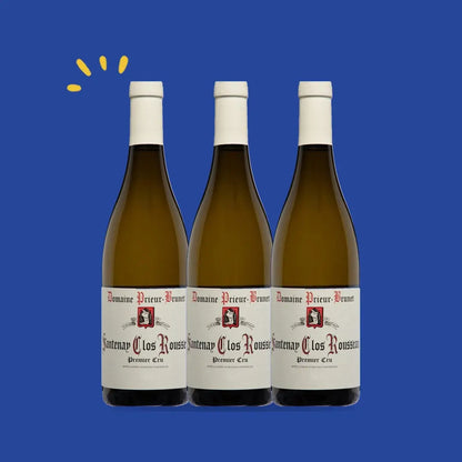 Lot de 3 bouteilles Santenay blanc 1er Cru Clos Rousseau 2022, Domaine Prieur-Brunet