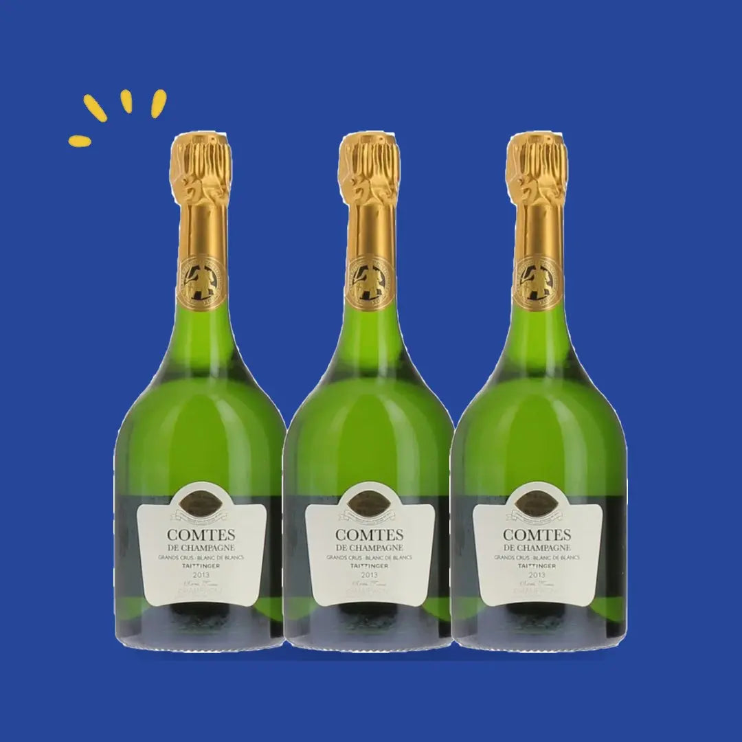 Taittinger Comtes de Champagne Grand Cru Blanc de Blancs 2015 en coffret, lot de 3 bouteilles