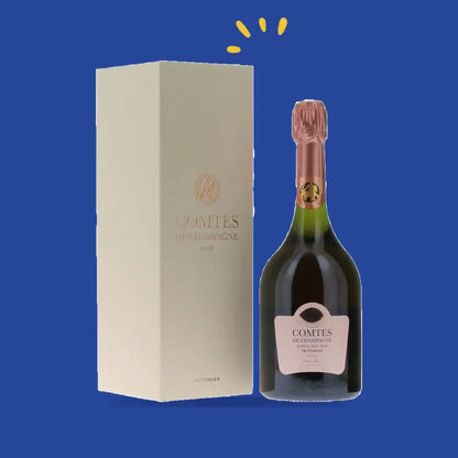 Taittinger Comtes de Champagne Grand Cru Rosé 2013 en coffret, bouteille