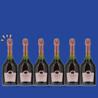 Taittinger Comtes de Champagne Grand Cru Rosé 2013 en coffret, carton de 6 bouteilles