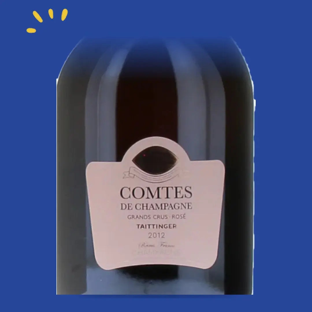 Taittinger Comtes de Champagne Grand Cru Rosé 2013 Magnum en coffret, zoom sur l'étiquette