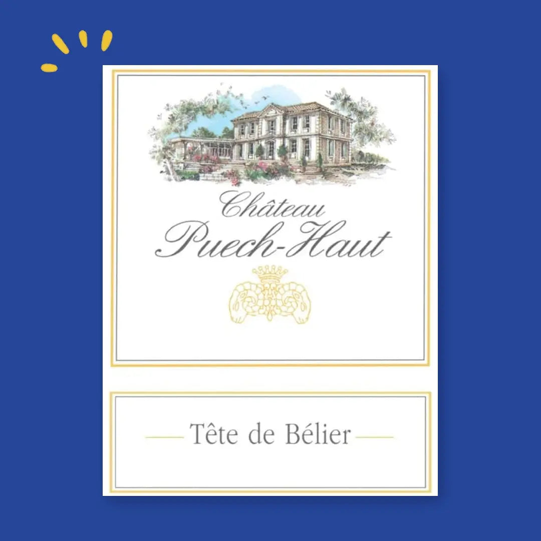 Tête de Bélier, Château Puech-Haut, étiquette