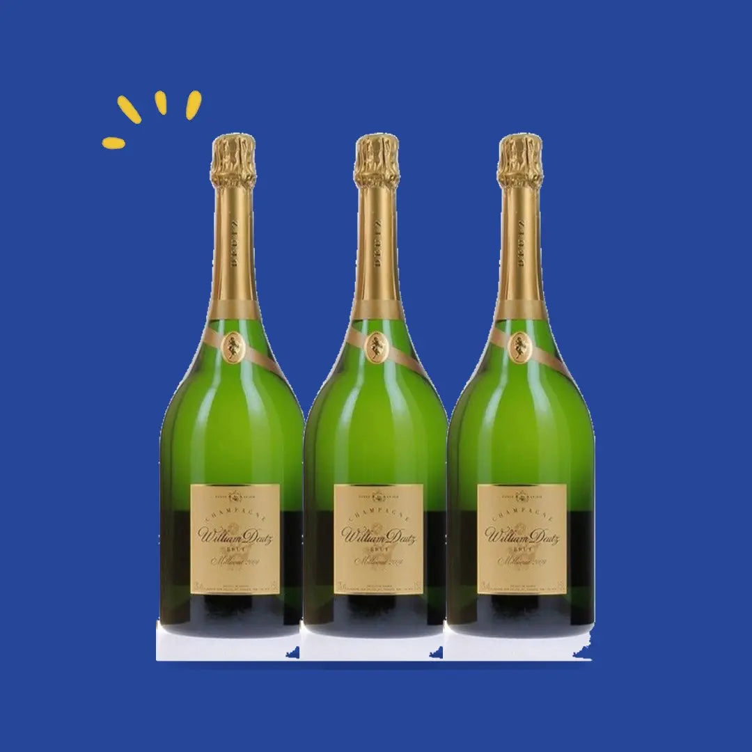 Lot de 3 bouteilles William Deutz 2014 Magnum