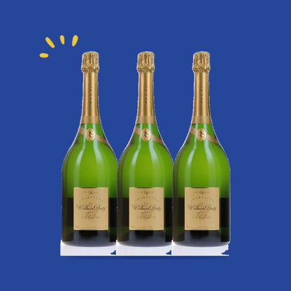 Lot de 3 bouteilles William Deutz 2014 Magnum